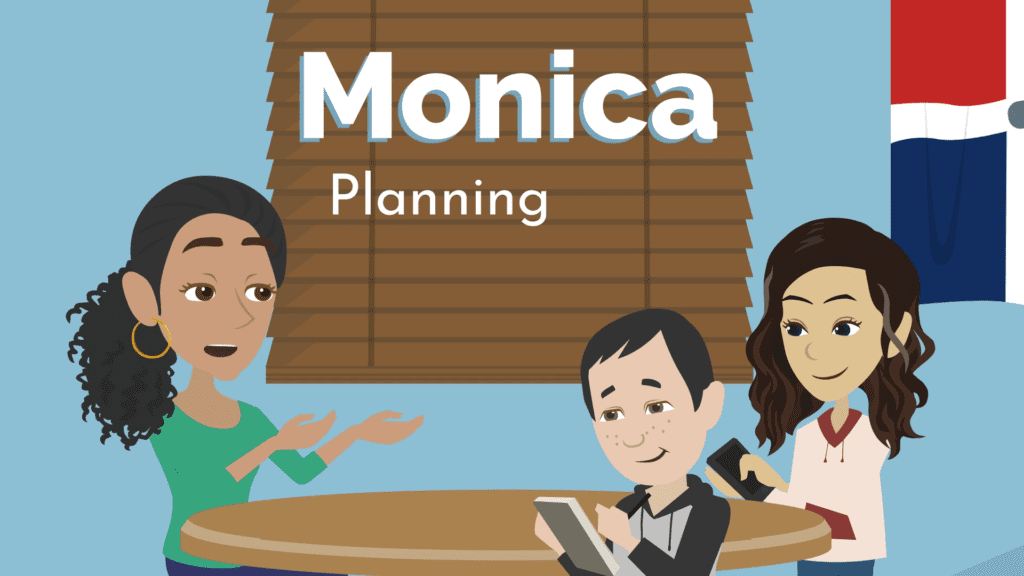 Thumbnail image for Episode 3 of Monica. Scene features (from left to right) Ms. Stephanie, Cameron, and Monica in Ms. Stephanie's Office